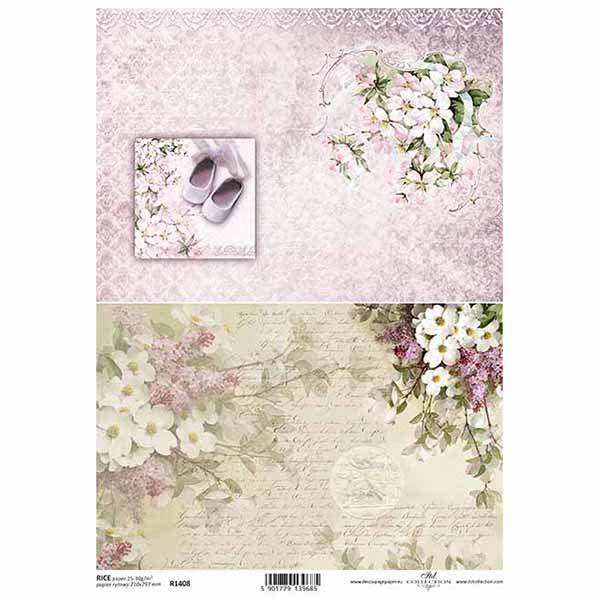 1408 ITD COLLECTION DECOUPAGE RICE PAPER A4 - R1408 - Image 1