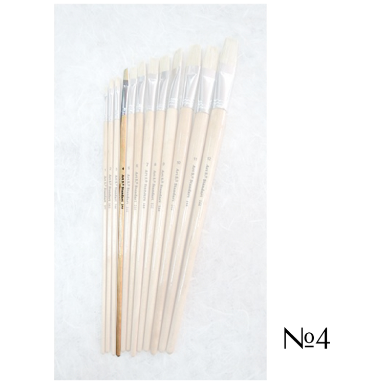 144004 STANDART BRUSH BRUSH FLAT WITH LONG HANDLE No4 - Image 1