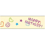 FOLIA WASHI TAPE - DECORATION STICKER - BIRTHDAY