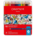 CARAN D'ACHE SCHOOL WATERCOLOUR PENCILS 18 COLOURS.