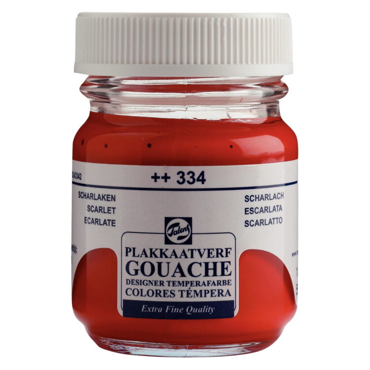 334 50 TALENS TEMPERA PAINT 50 ML.- RED CINNABAR - Image 1