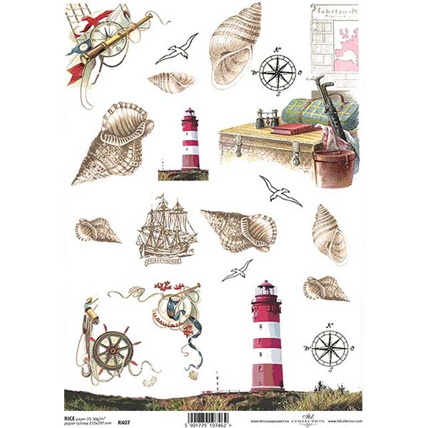 407 ITD COLLECTION DECOUPAGE RICE PAPER A4 - R0407 - Image 1