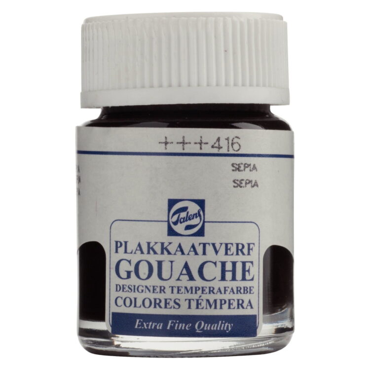 416 16 TALENS TEMPERA PAINT 16 ML. -SEPIA - Image 1