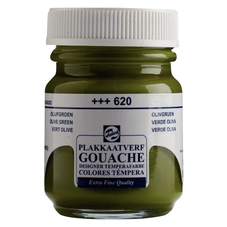 TALENS TEMPERA PAINT 50 ML.- OLIVE GREEN - Image 1