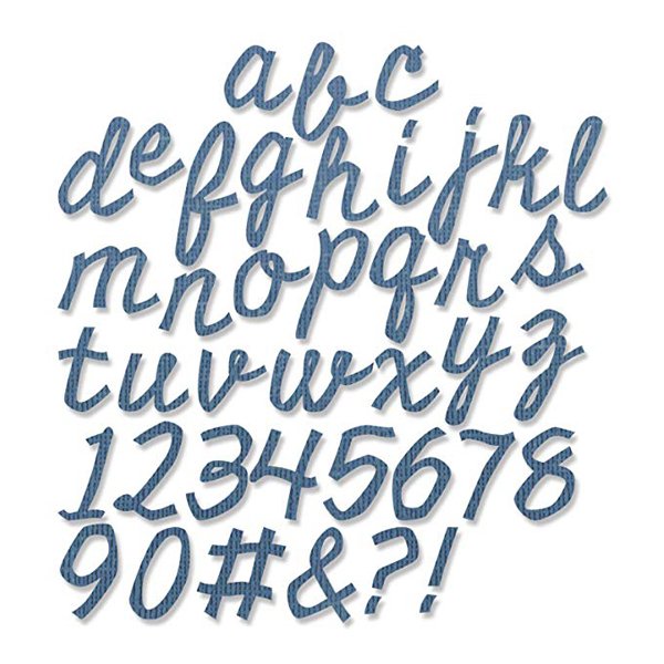 663113 SIZZIX THINLITS CUT DIES - CUTOUT SCRIPT 3/4" - Image 1