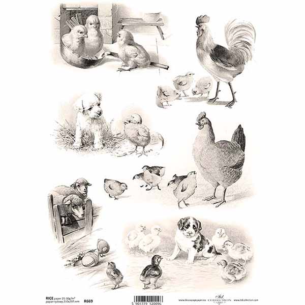669 ITD COLLECTION DECOUPAGE RICE PAPER A4 - R0669 - Image 1