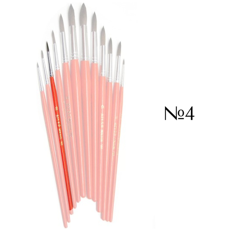 701004 MANIA BRUSH PONY ROUND No4 - Image 1