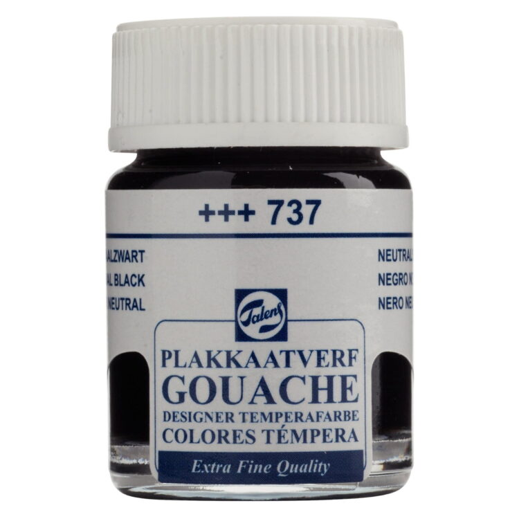 737 16 TALENS TEMPERA PAINT 16 ML. - NEUTRAL BLACK - Image 1