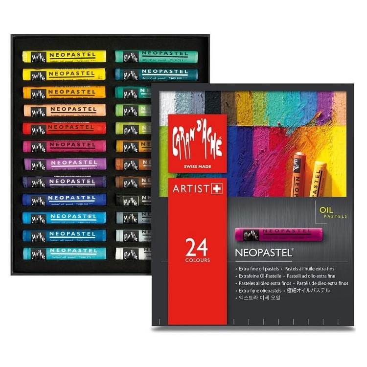 CARAN D'ACHE OIL PASTELS NEOPASTEL SET 24 COLORS - Image 1