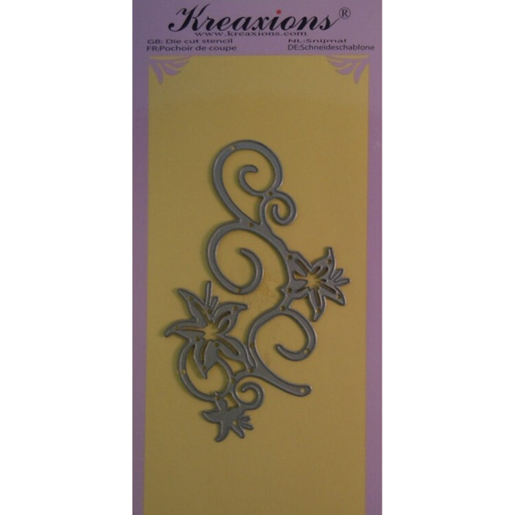KREAXIONS CUT DIES LIT168 - FLOWERS WITH ORNAMENT - Image 1
