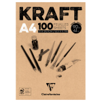 CLAIREFONTAINE BLOCK WITH KRAFT PAPER 21/29.7, 100 L.,90 G