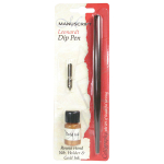 MANUSCRIPT PEN SET, PEN HANDLE AND GOLD INK MDP260G