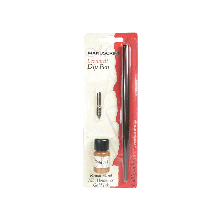MDP260G MANUSCRIPT PEN SET, PEN HANDLE AND GOLD INK MDP260G - Image 1