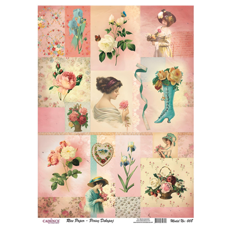 cadence A4 – 008 CADENCE DECOUPAGE RICE PAPER A4 - 008 - Image 1