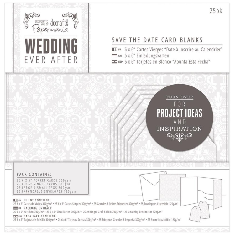 pma 158151 DOCRAFTS ENVELOPE CARDS 15/15 25 PCS WEDDING-PMA 158151 - Image 1