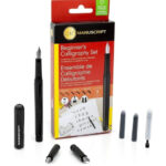 MANUSCRIPT CALLIGRAPHY SET BEGINNER'S WITH 3 QUILLS MC 1236