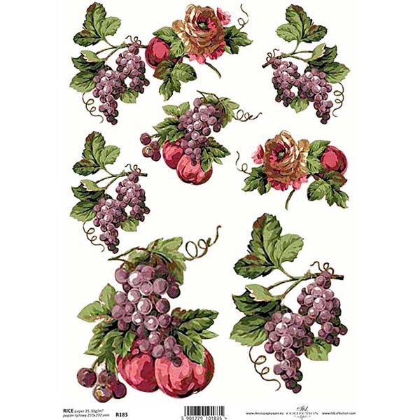183 ITD COLLECTION DECOUPAGE RICE PAPER A4 - R183 - Image 1