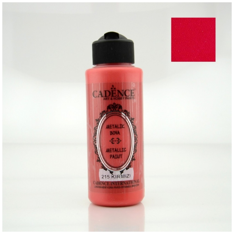CADENCE ACRYLIC PAINT METALLIC 120 ML. - RED 215 - Image 1
