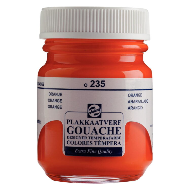 235 50 TALENS TEMPERA PAINT 50 ML - ORANGE - Image 1