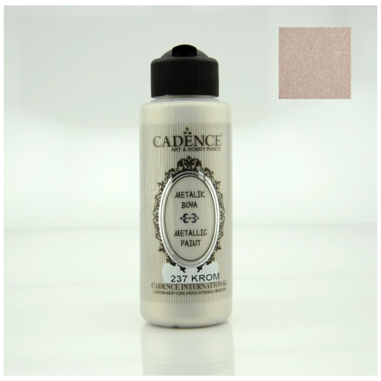 CADENCE ACRYLIC PAINT METALLIC 120 ML. - CHROME 237 - Image 1