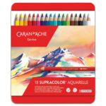 CARAN D'ACHE WATERCOLOR PENCILS SUPRACOLOR SET 18 CV
