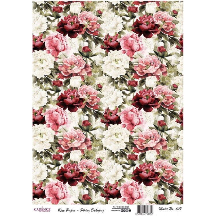 609 CADENCE DECOUPAGE RICE PAPER A4 - 609 - Image 1