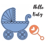 SIZZIX FRAMELITS CUT DIES - BABY CARRIAGE