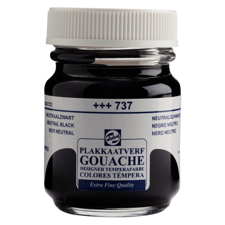 TALENS TEMPERA PAINT 50 ML.- NEUTRAL BLACK - Image 1