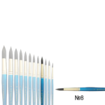 AQUAMARINE WATERCOLOR BRUSH ROUND No8