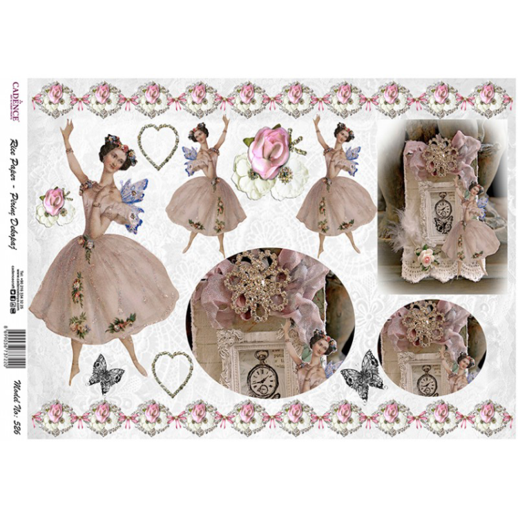 CADENCE 526 CADENCE DECOUPAGE RICE PAPER A4 - 526 - Image 1