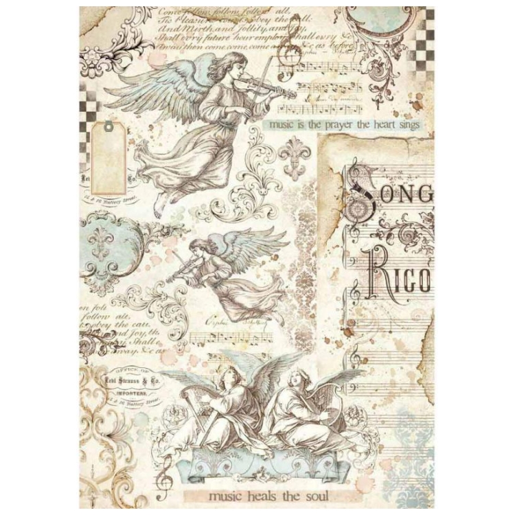 STAMPERIA DECOUPAGE RICE PAPER A4 - DFSA4321 - Image 1