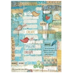 STAMPERIA PATCHWORK DECOUPAGE RICE PAPER A4 - DFSA4333