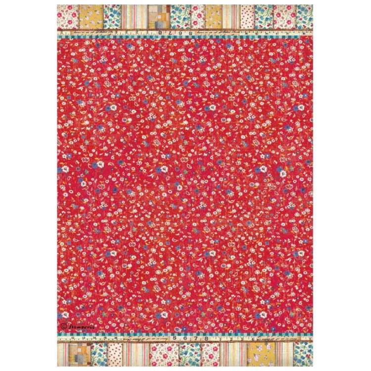 DFSA4348 STAMPERIA PATCHWORK DECOUPAGE RICE PAPER A4 - DFSA4348 - Image 1