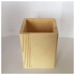 NEWART WOODEN PENCIL CASE - SQUARE 8/8/10 CM - AS-WB24