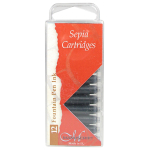 MANUSCRIPT SEPIA PEN CARTRIDGES - 12 PCS MS0461SP