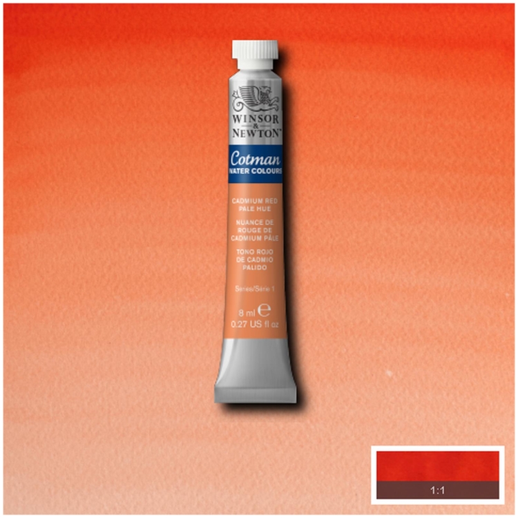 W&N WATERCOLOR PAINT COTMAN 8 ML. - CADMIUM RED IMITATION. - Image 2