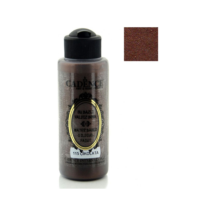 115008 CADENCE ACRYLIC GILDING PAINT 120 ML - CHOCALATE 115 - Image 1