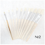 STANDART BRUSH BRISTLES WITH SHORT HANDLE No. 2