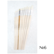 STANDART BRUSH BRUSH FLAT WITH LONG HANDLE No6