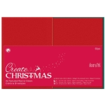 DOCRAFTS CARDS WITH ENVELOPES A6 50 PCS RED/GREEN - 151904