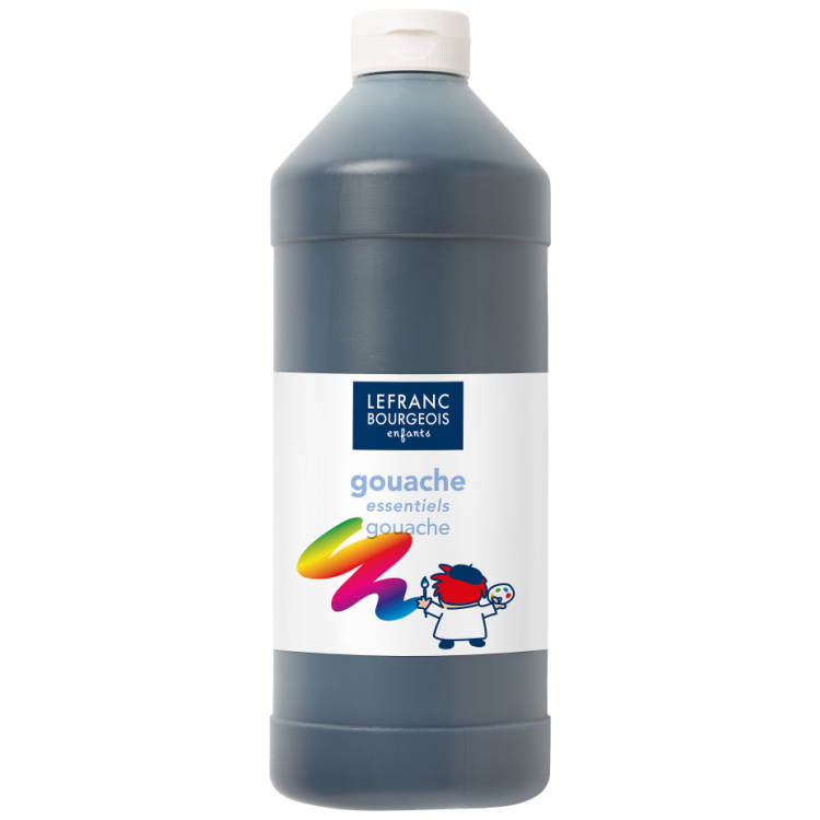 188523 L&B TEMPERA PAINT 1 LITER - BLACK 188523 - Image 1