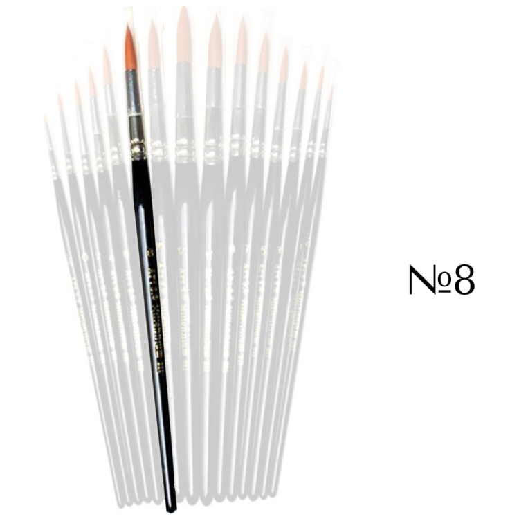 211008 MILLENNIUM SYNTHETIC BRUSH ROUND No8 - Image 1