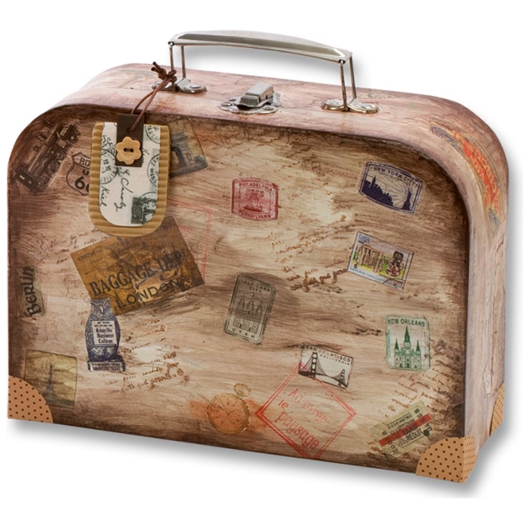 FOLIA CARDBOARD BOX SUITCASE LARGE - WHITE - Image 3