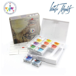 WHITE NIGHTS WATERCOLOR PAINT SET "IWS" 12 PANS IN PLASTIC BOX
