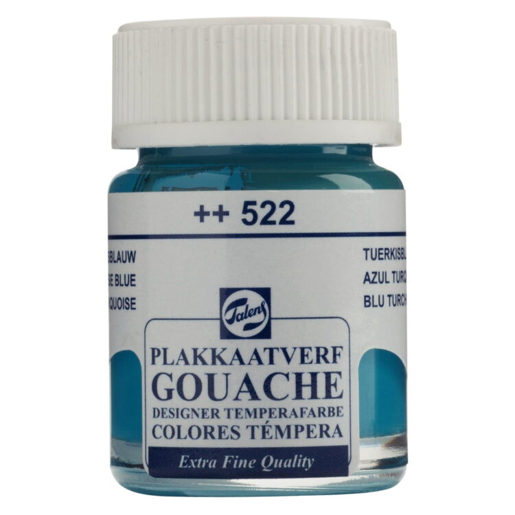 522 16 TALENS TEMPERA PAINT 16 ML. -TURQUOISE - Image 1