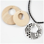 CREATIV WOODEN DISCS FOR DECORATION D: 40 MM, 2 MM HOLE - Image 2