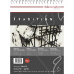 HAHNEMUHLE SKETCHBOOK TRADITION 100 GSM, 17/24 CM, 50 SHEETS