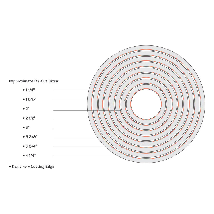 SIZZIX FRAMELITS CUT PUNCHES - CIRCLES - Image 2