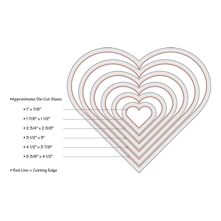 SIZZIX FRAMELITS CUT PUNCHES - HEARTS - Image 2