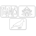 SIZZIX SIZZLITS CUTTING DIES - THANKS SET - Image 2